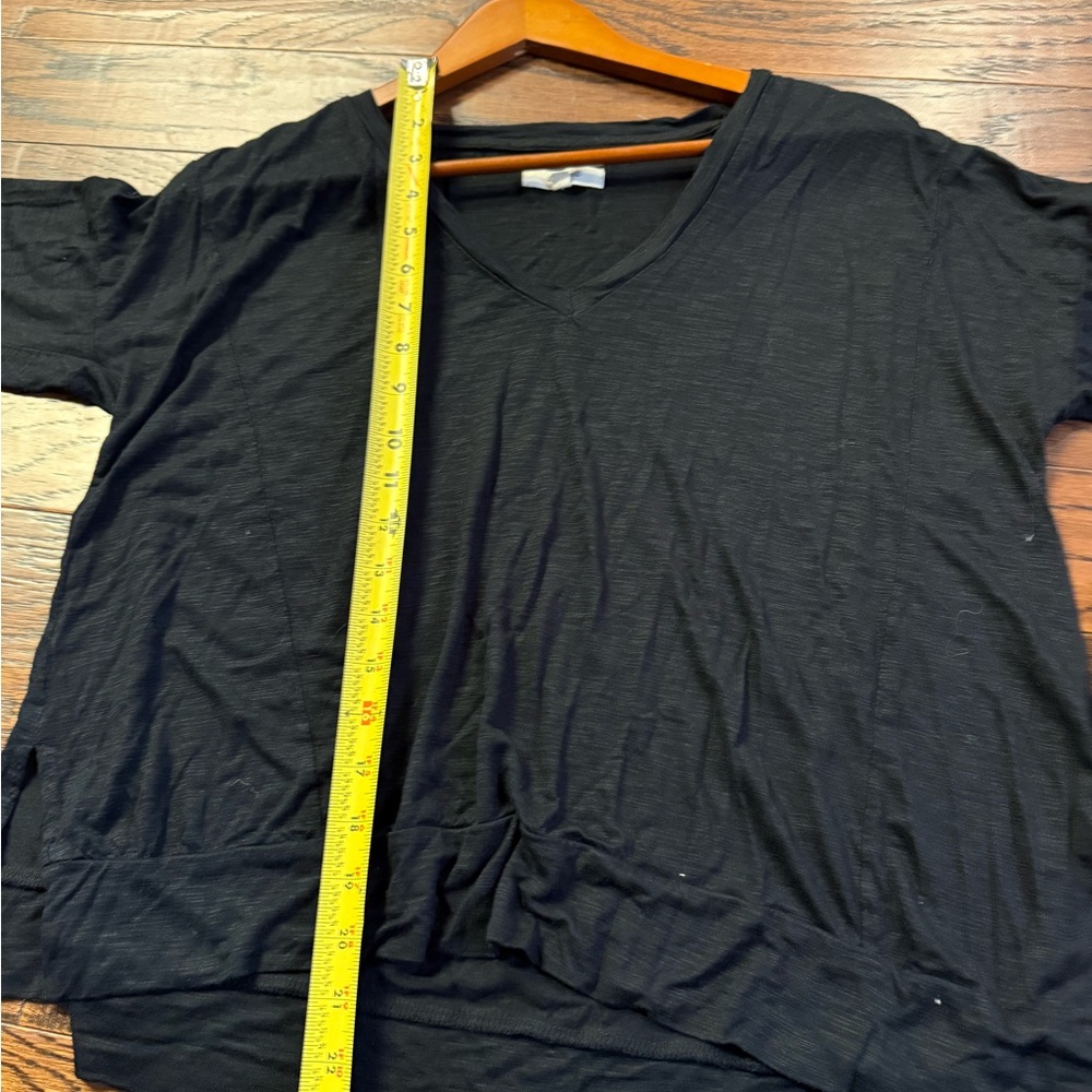 Madewell Black Long Sleeve V-Neck Top women’s small lightweight - Picture 9 of 9